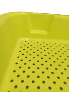 CUBETA PLÀSTIC RECTANGULAR 60x40x6 cm. VERD PERFORADA 10Lts