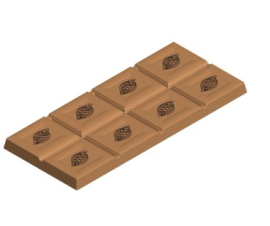 MOTLLE RAJOLA XOCOLATA 150x65 h.7,7mm.1x3u.80gr